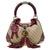 Beige/Red GG Canvas and Python Medium Indy Top Handle Bag