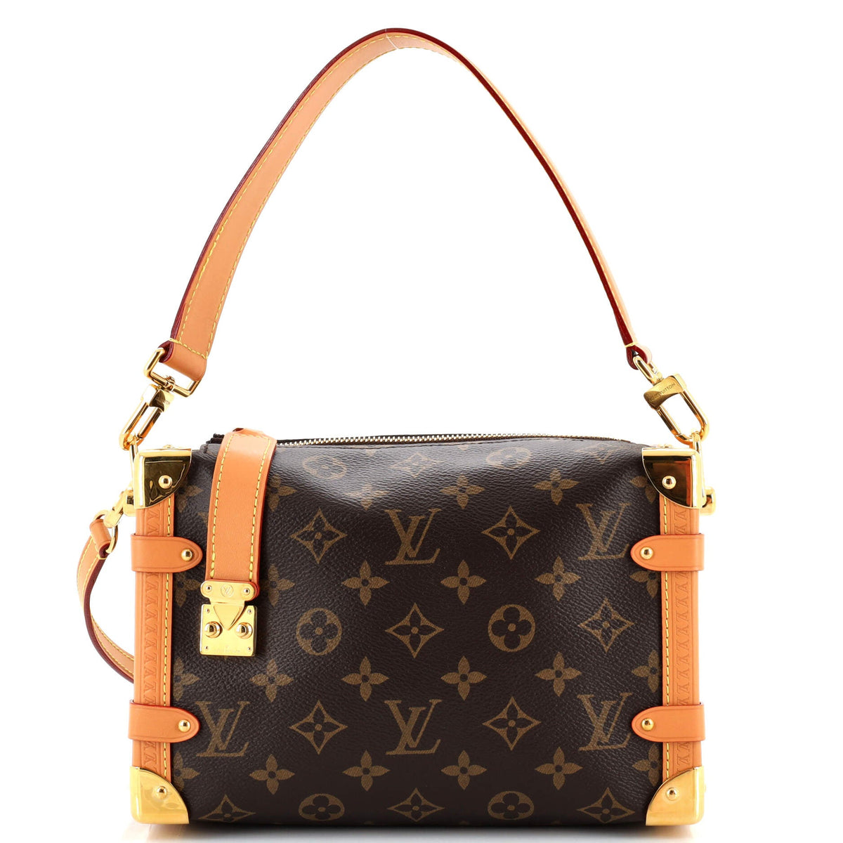 Louis Vuitton Side Trunk Handbag Monogram Canvas PM