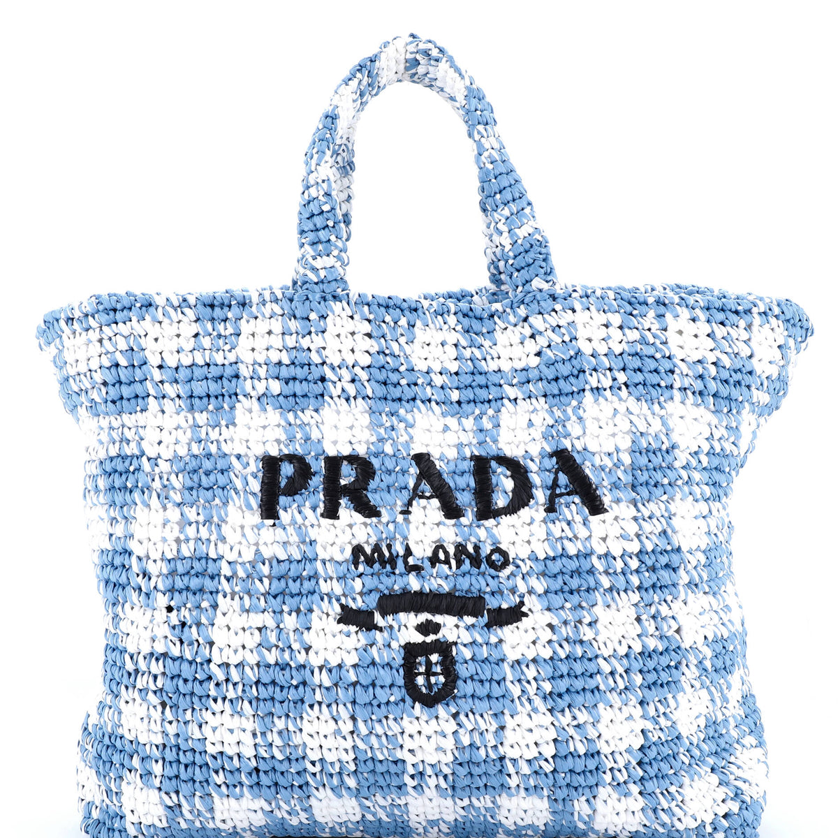 Prada PRADA Logo Tote Raffia Large