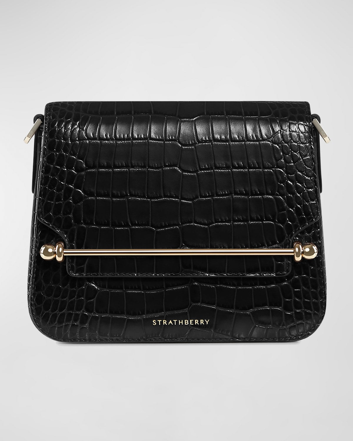 Boss Ace Mini Croc-Embossed Crossbody Bag