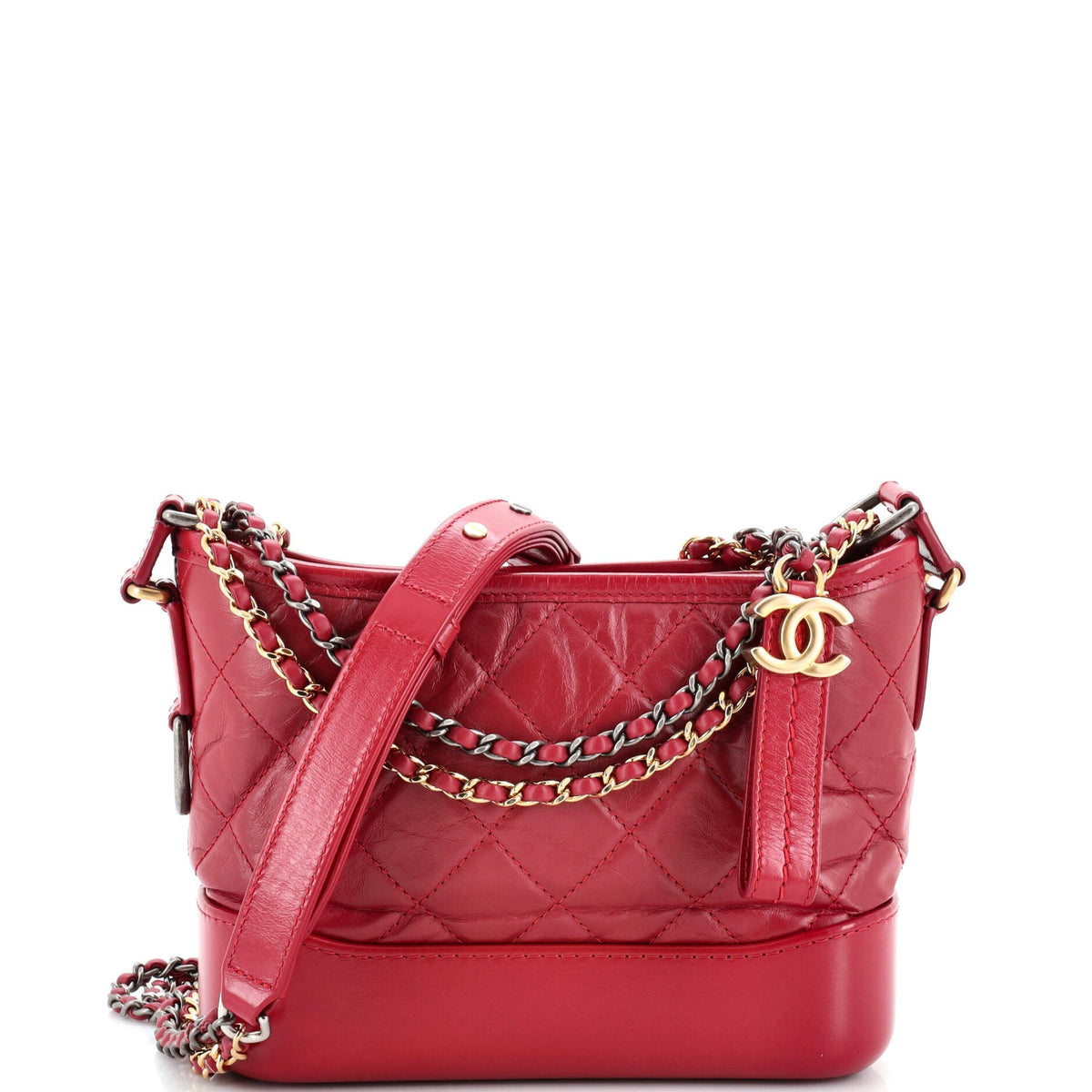 Chanel CHANEL Gabrielle Hobo Quilted Aged Calfskin Small