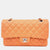 Orange Lambskin Medium Classic Flap Bag