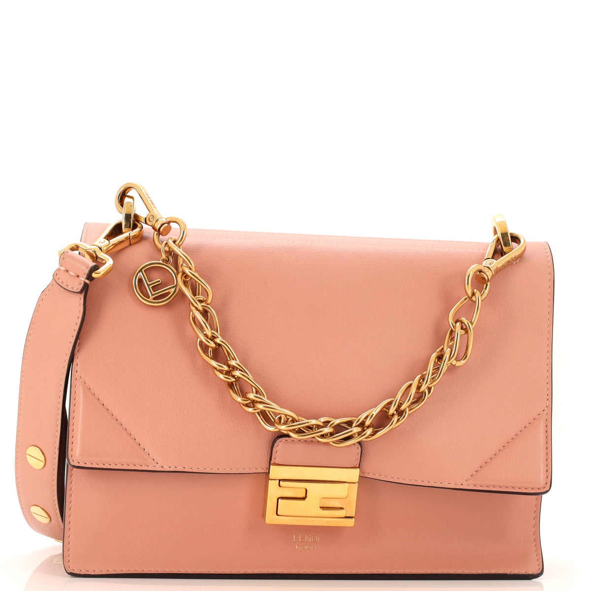 Fendi FENDI Kan U Shoulder Bag Leather Medium