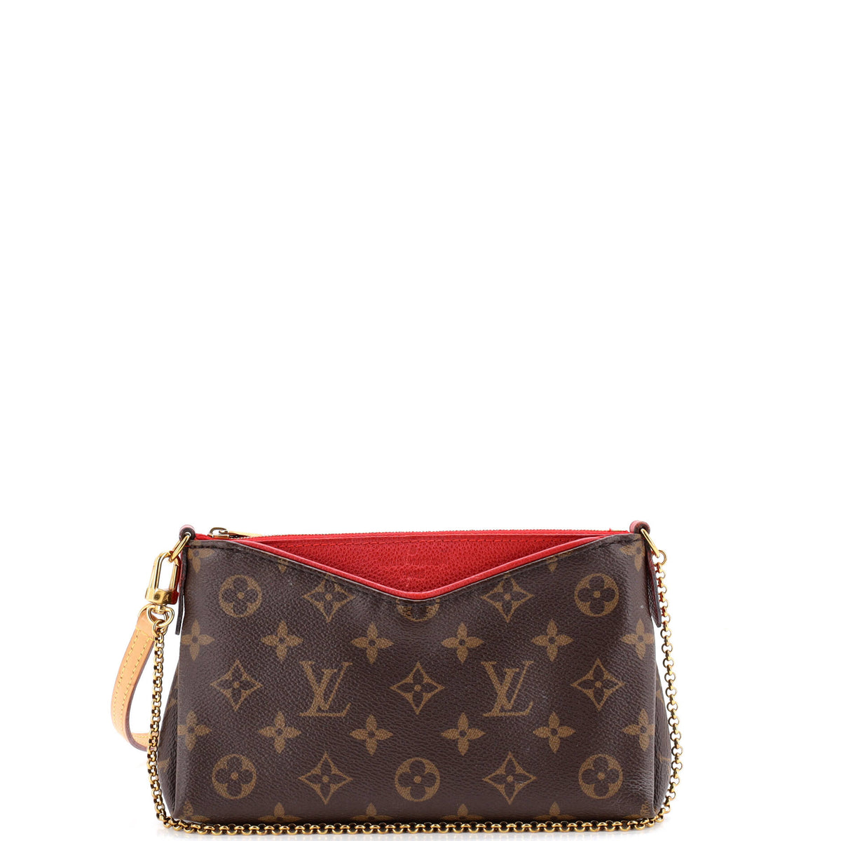 Louis Vuitton Pallas Clutch Monogram Canvas with Leather