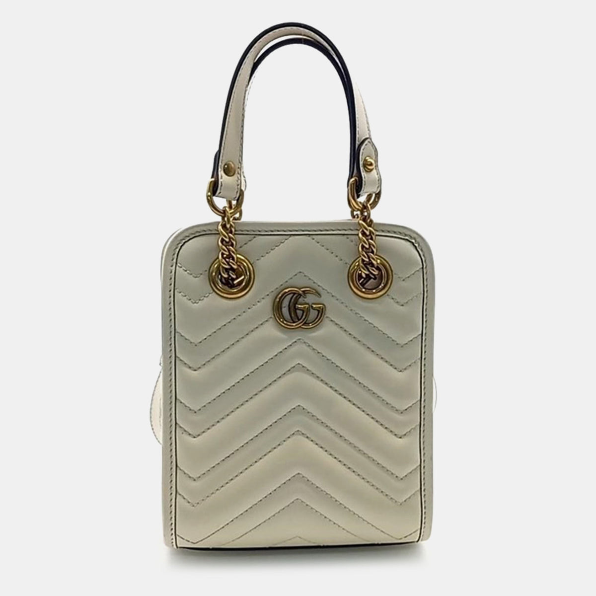 Gucci Beige GG Marmont Matelasse Mini Shoulder Bag