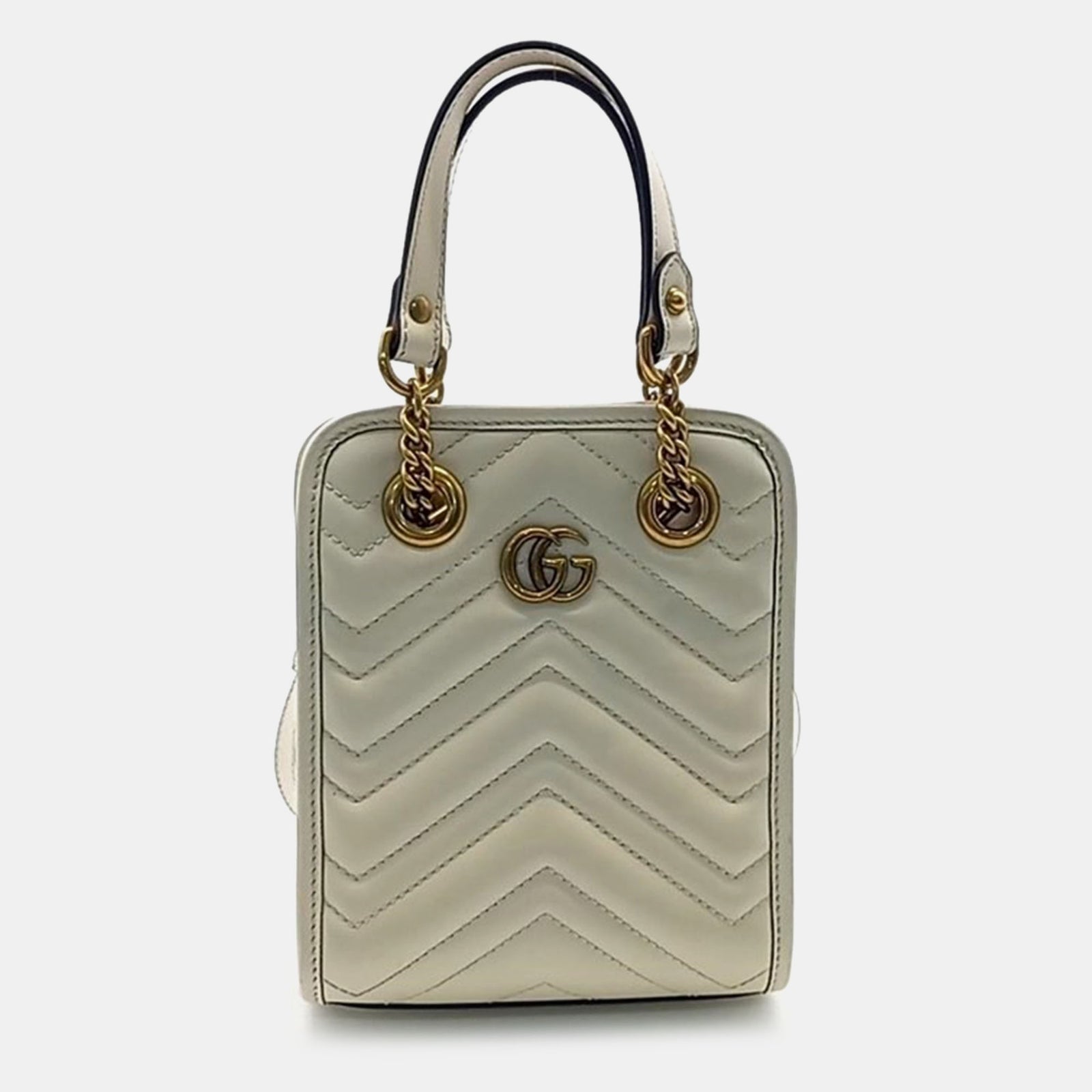 Gucci Mini sac à bandoulière matelassé GG Marmont beige