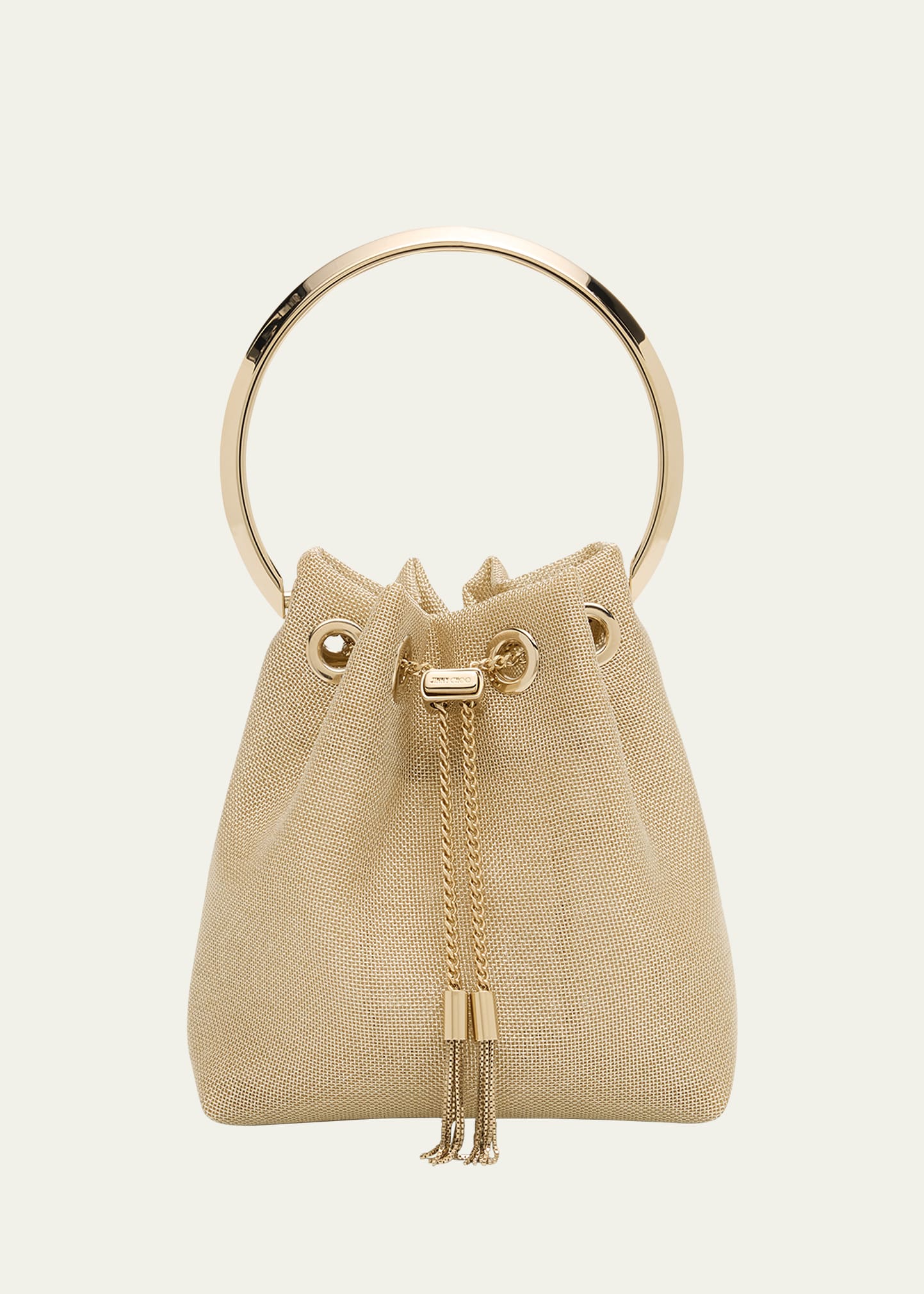 Jimmy Choo Bon Bon Drawstring Bucket Bag