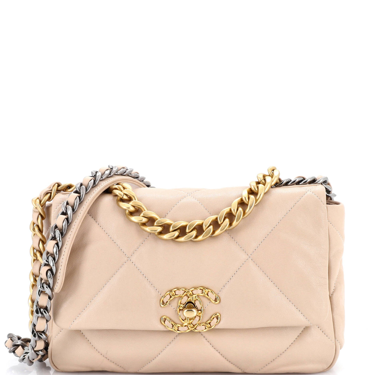 Chanel CHANEL 19 Flap Bag Quilted Leather Medium