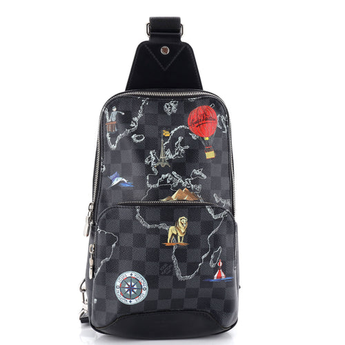 Avenue Sling Bag Limited Edition Renaissance Map Damier Graphite