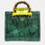 Green Python Leather Small Diana Tote Bag