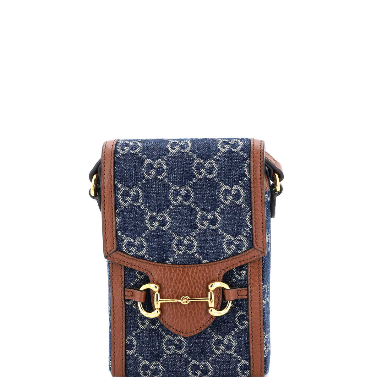 Gucci GUCCI Horsebit 1955 Crossbody Bag GG Denim Mini