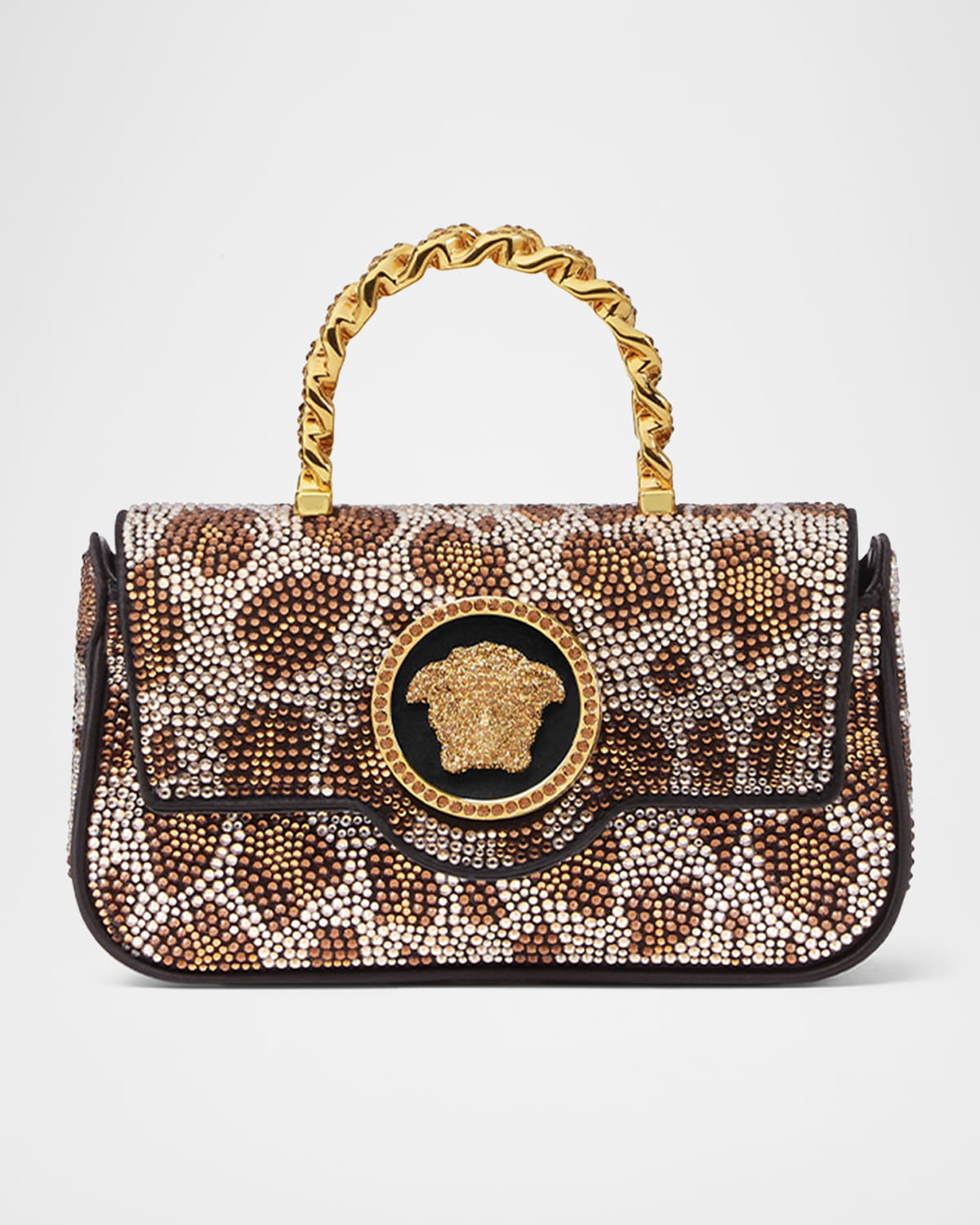 Versace La Medusa Mini Beaded Top-Handle Bag