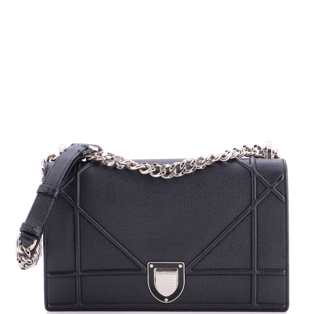 Christian Dior Diorama Flap Bag Grained Calfskin Medium