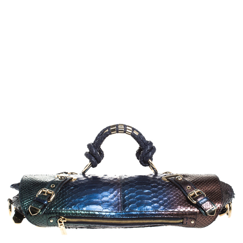 Multicolor Ombre Python Canyon Bag