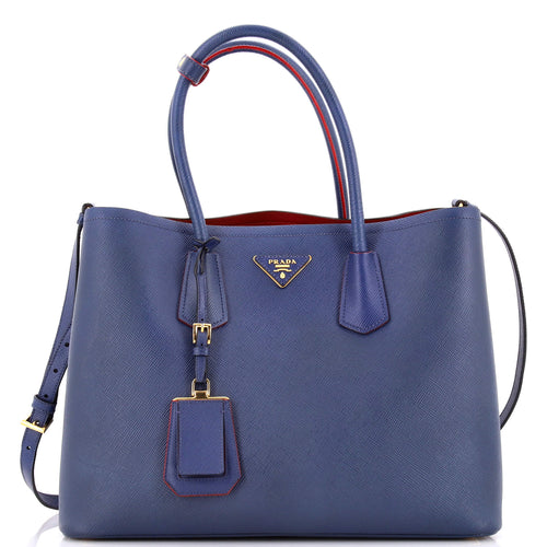PRADA Cuir Double Tote Saffiano Leather Medium