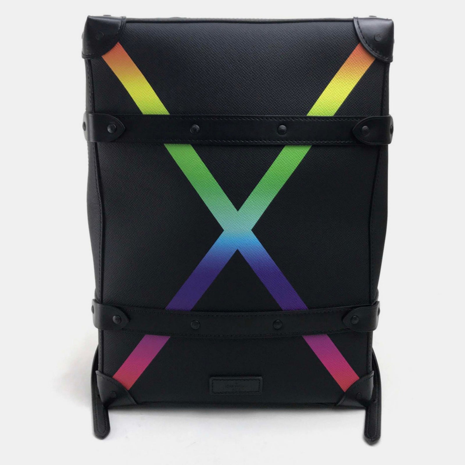 Louis Vuitton Sac à dos Taiga Rainbow en cuir noir