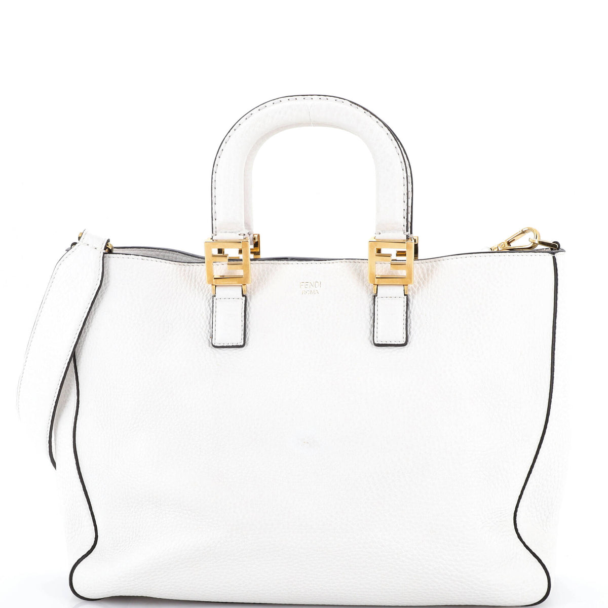 Fendi FENDI Selleria FF Handle Tote Leather Medium