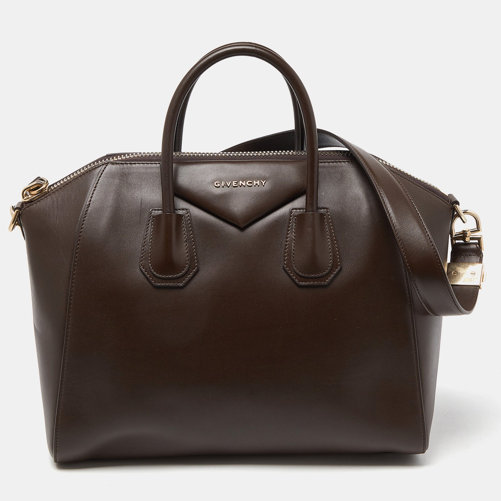 Givenchy Brown Leather Medium Antigona Satchel