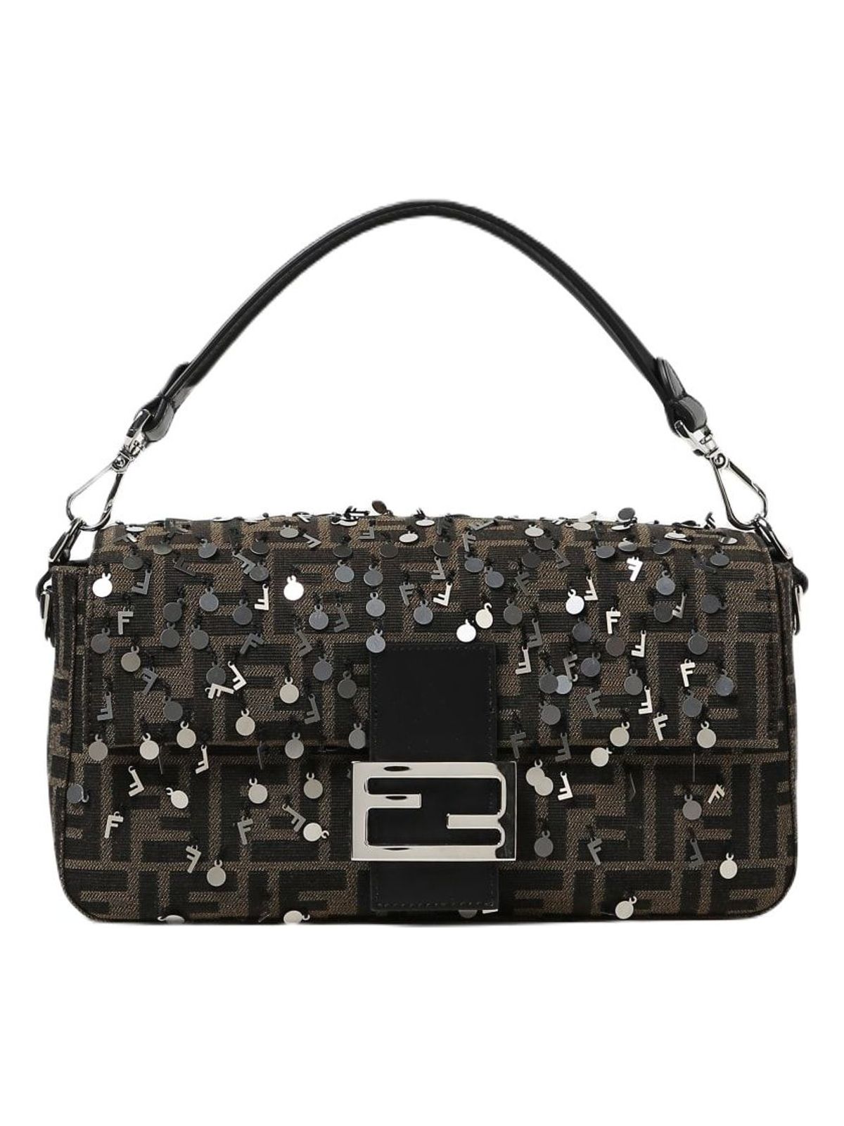 Fendi Men's Baguette Ff Shoulder Bag in Beige | 7VA572APD4 Color F1MLD