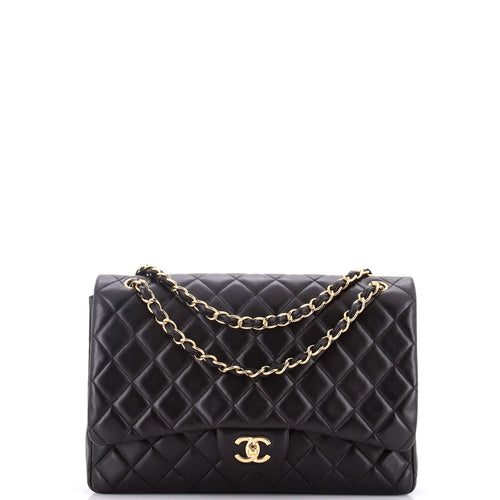 CHANEL Classic Single Flap Bag Quilted Lambskin Maxi