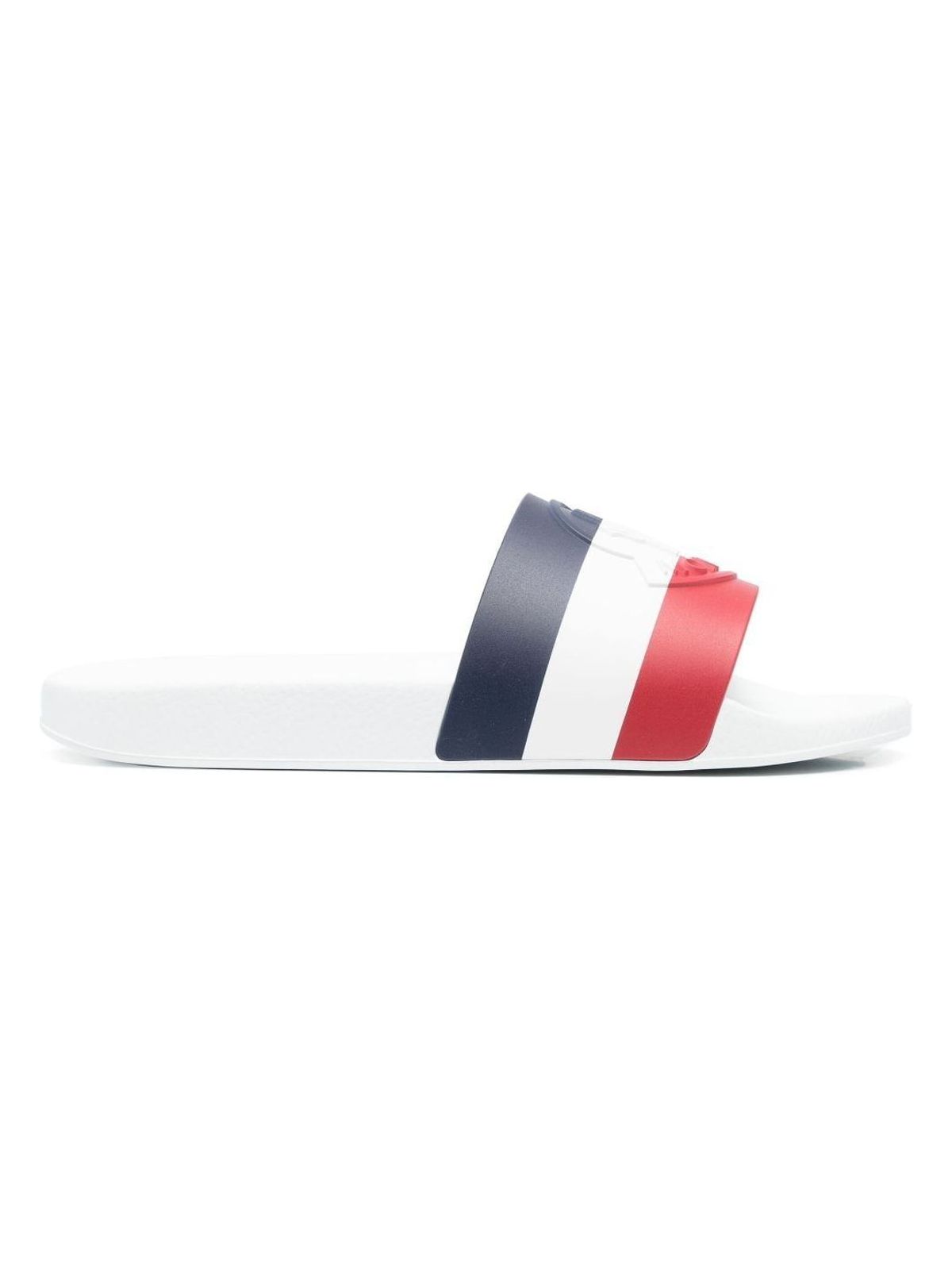 Moncler Men's Basile Slides Shoes in White | Size 42 | J109A4C0003001A49