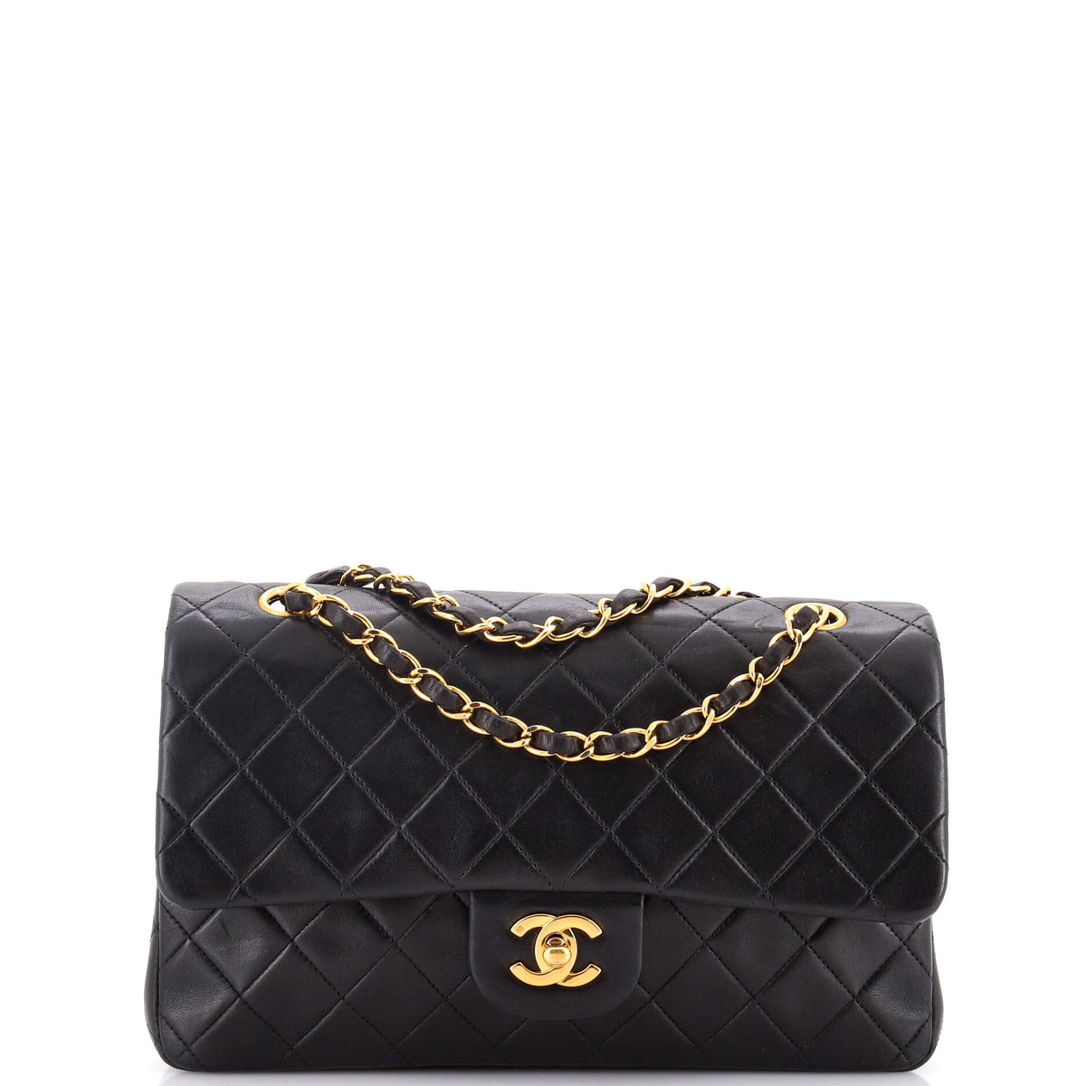 Chanel CHANEL Vintage Classic Double Flap Bag Quilted Lambskin Medium