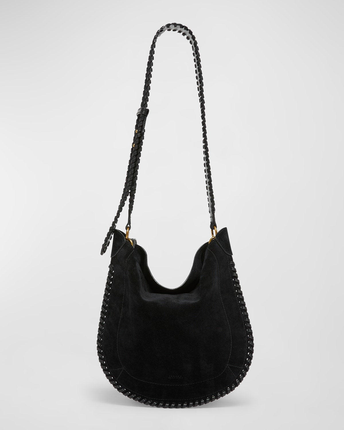 Isabel Marant Oskan Woven Suede Shoulder Bag