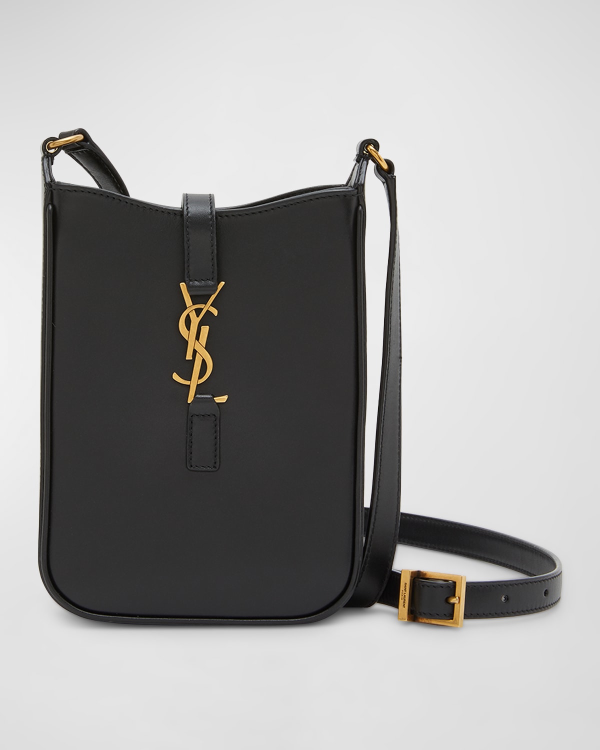 ショルダーバッグ・ポシェット SAINT LAURENT BLACK LEATHER 5 TO 7 MINI BAG Le 5 à 7 Mini leather shoulder bag in black - Saint Laurent