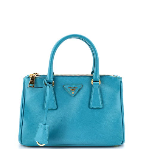 PRADA Galleria Double Zip Tote Saffiano Leather Small