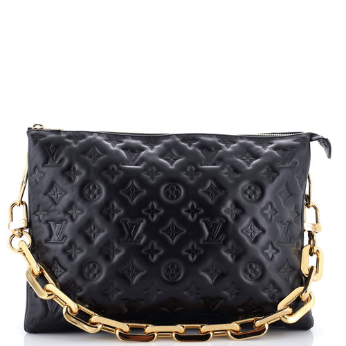 Coussin Bag Monogram Embossed Lambskin MM