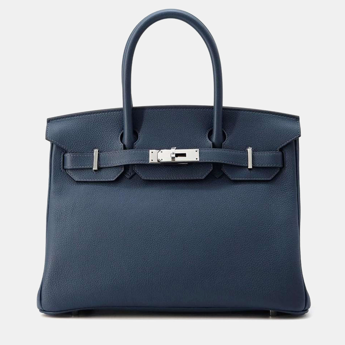 Hermès Blue de Prusse Togo Leather Birkin Bag Size 30