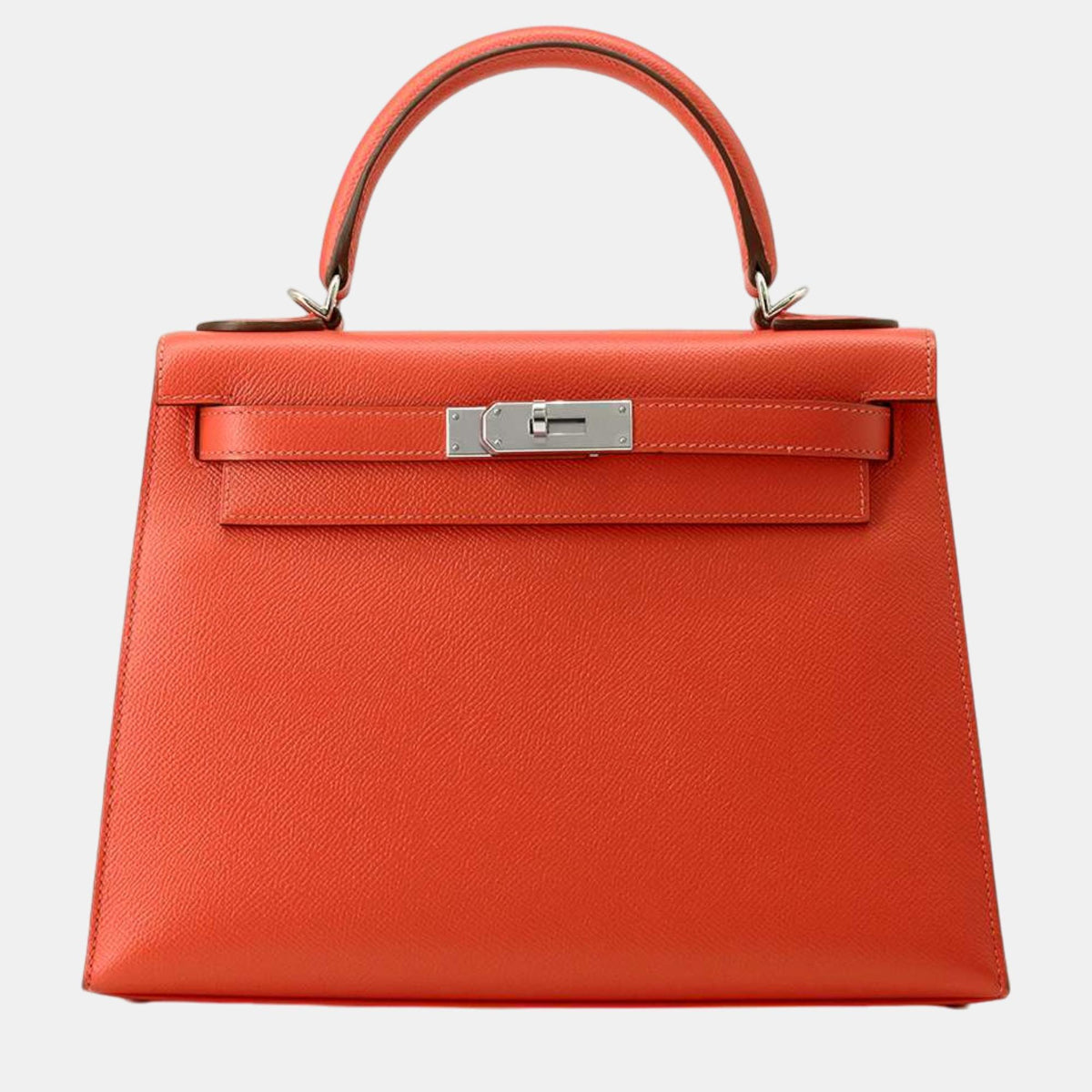 Hermès Tomate Epsom Kelly Sellier 28 Top Handle Bag