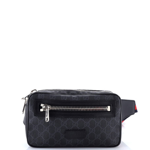 GUCCI Soft Zip Belt Bag GG Coated Canvas Small