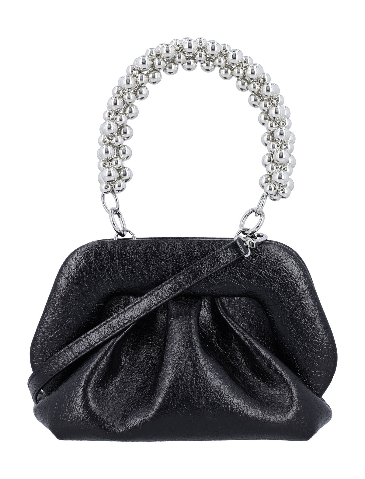 ThemoirÃ¨ Women's Gea Beaded Handle Clutch in Black | 24ATMFW24GHO1 Color BLACK