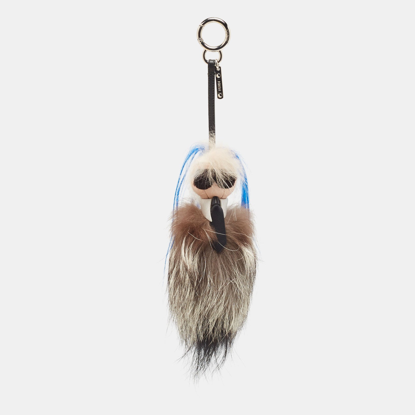 Fendi Multicolor Mink Fur and Leather Karlito Bag Charm