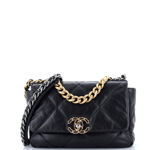 CHANEL 19 Flap Bag Quilted Leather Medium