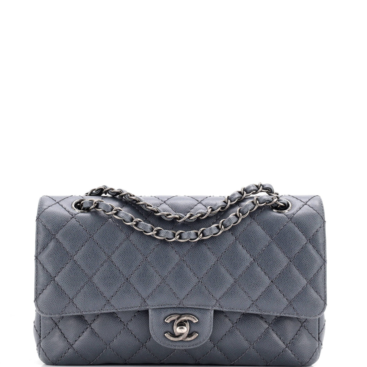 Chanel CHANEL Classic Double Flap Bag Quilted Caviar Medium