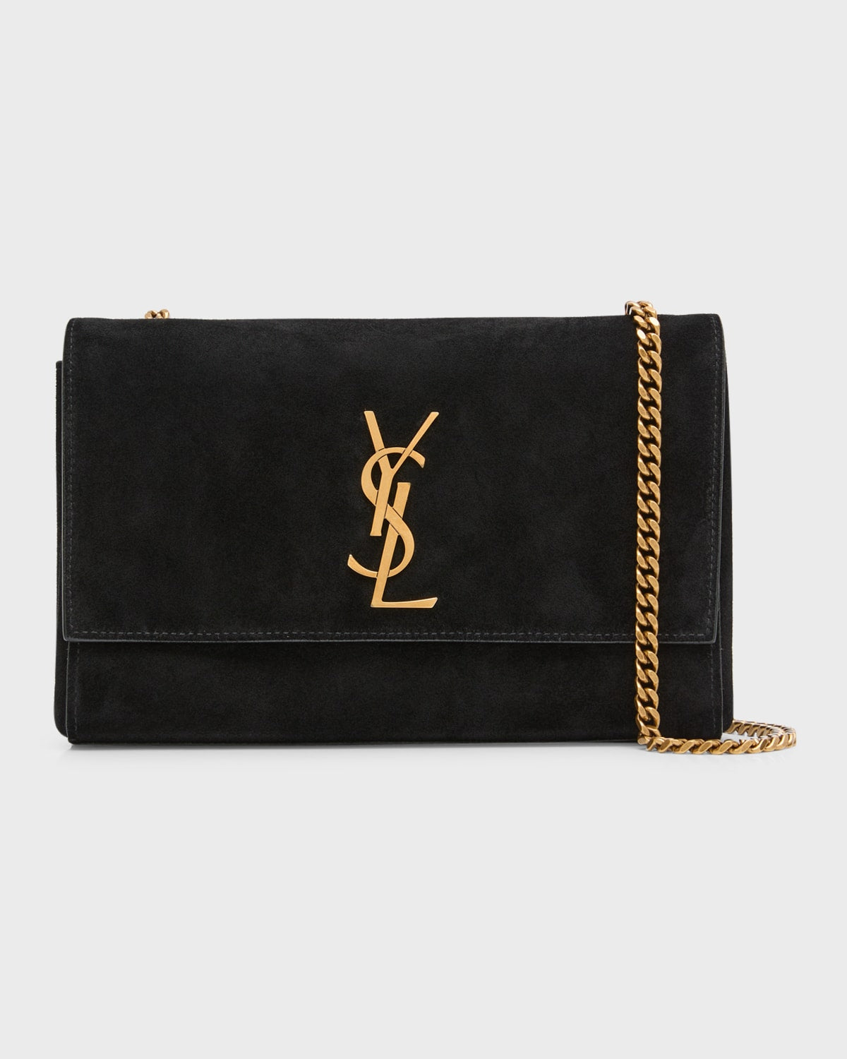 Saint Laurent Sac à bandoulière réversible Kate YSL de petite taille en daim