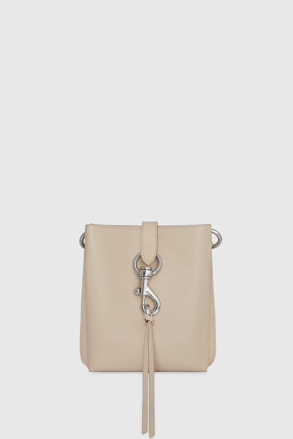 Rebecca Minkoff Megan Mini Feed With Studded Strap Bag In Stone