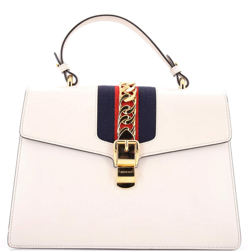 GUCCI Sylvie Top Handle Bag Leather Medium