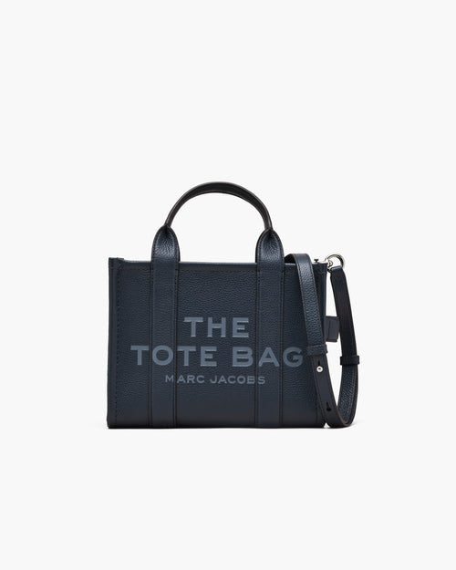 The Leather Small Tote Bag in Blue Sea