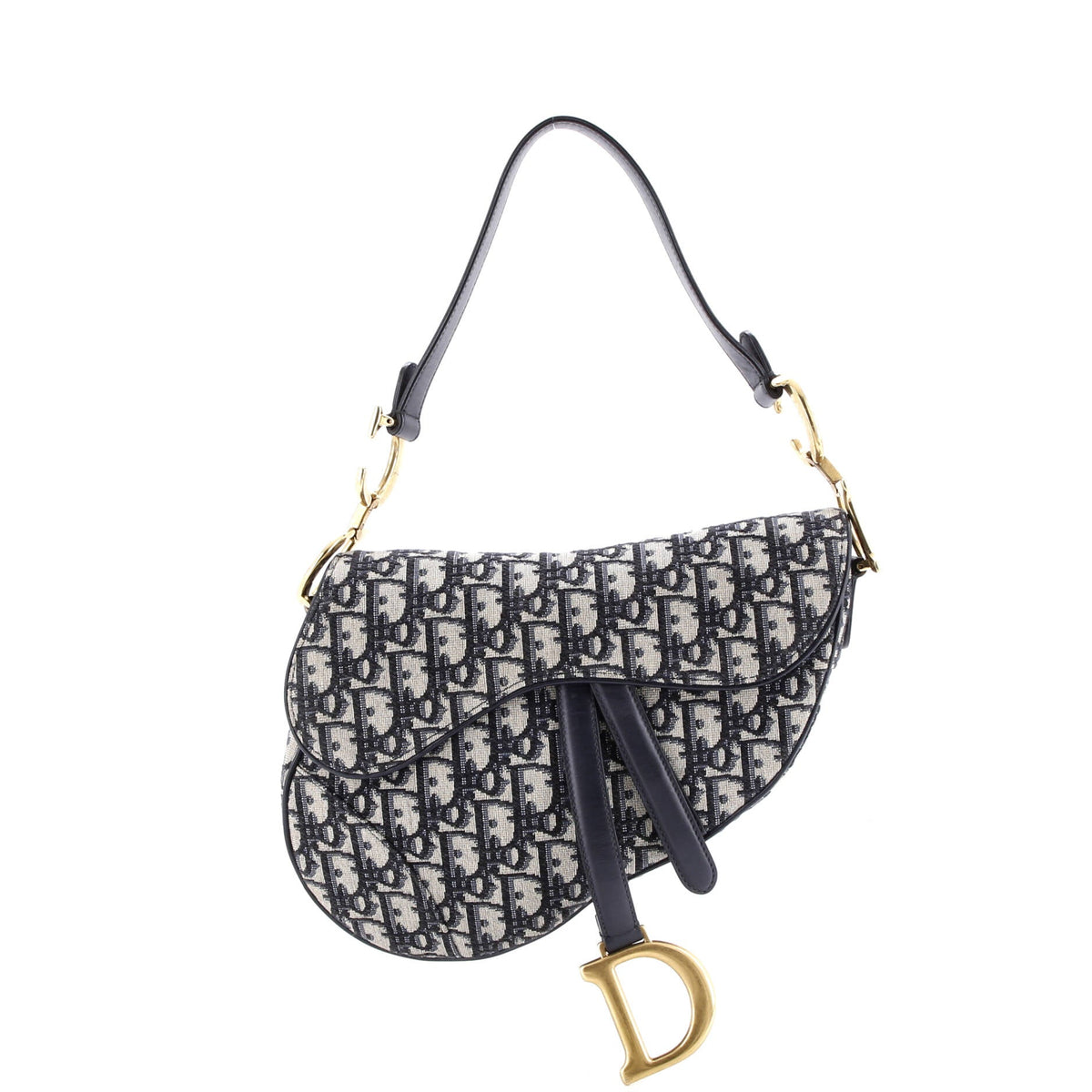 Christian Dior Saddle Handbag Oblique Canvas Medium