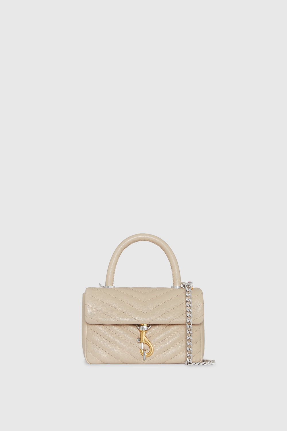 Rebecca Minkoff Edie Top Handle Bag In Stone