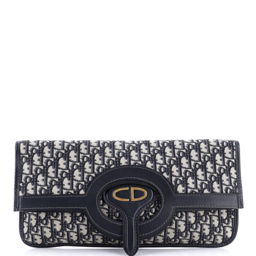 Fold Over Clutch Oblique Canvas