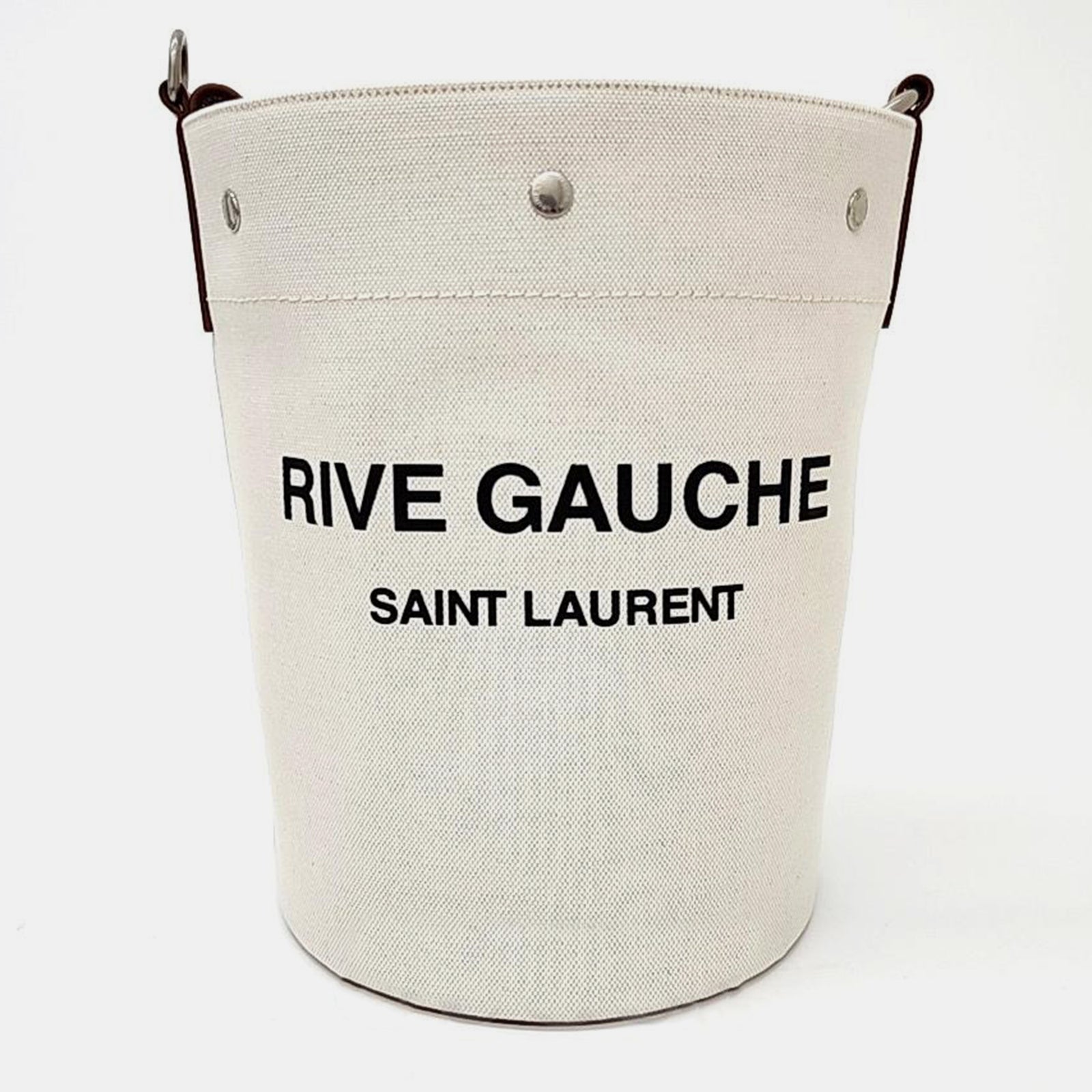 Saint Laurent Paris Saint Laurent White Leather Rive Gauche Bucket Bag