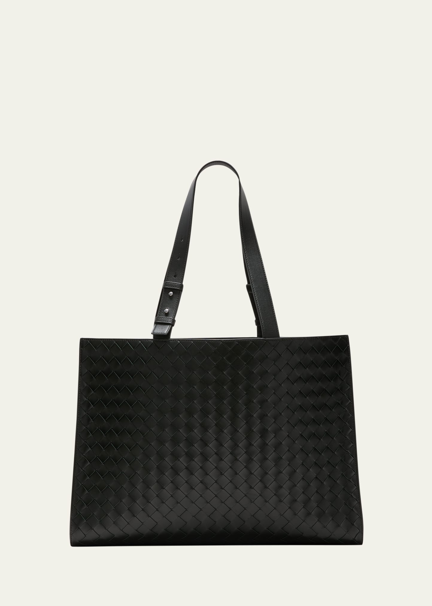 Bottega Veneta Men's Medium Cassette Paper Intrecciato Leather Tote Bag