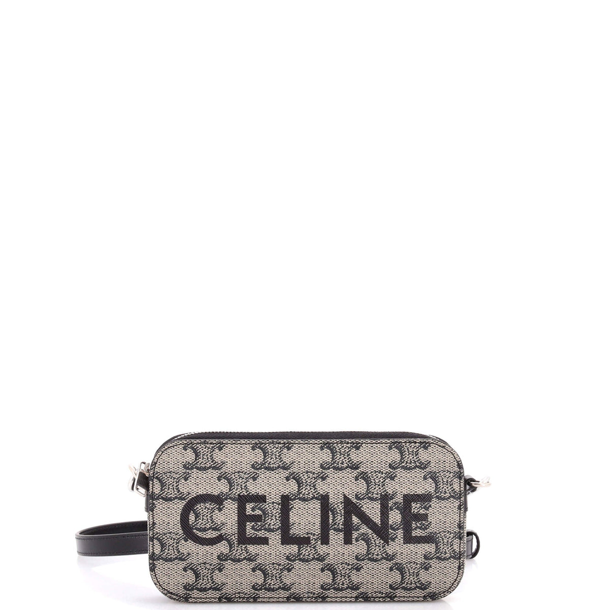 Celine CELINE Horizontal Pouch Crossbody Bag Logo Triomphe Coated Canvas