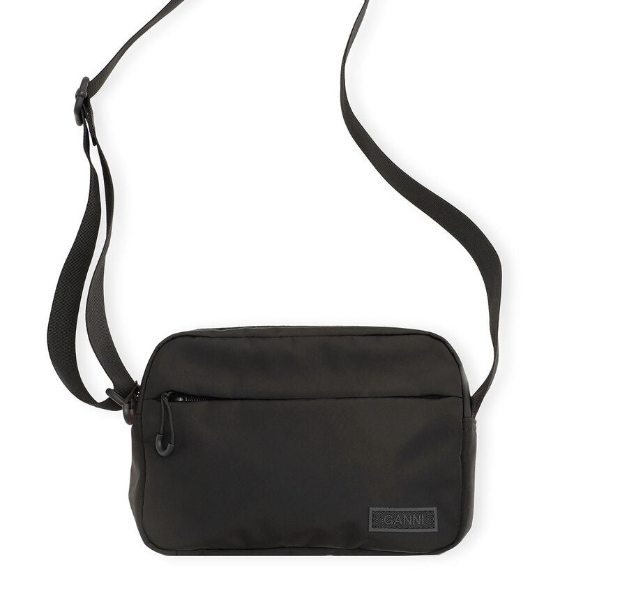 Ganni Tech Festival Bag in Black Polyester Women's