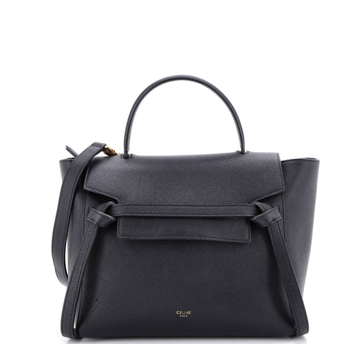 CELINE Belt Bag Textured Leather Micro