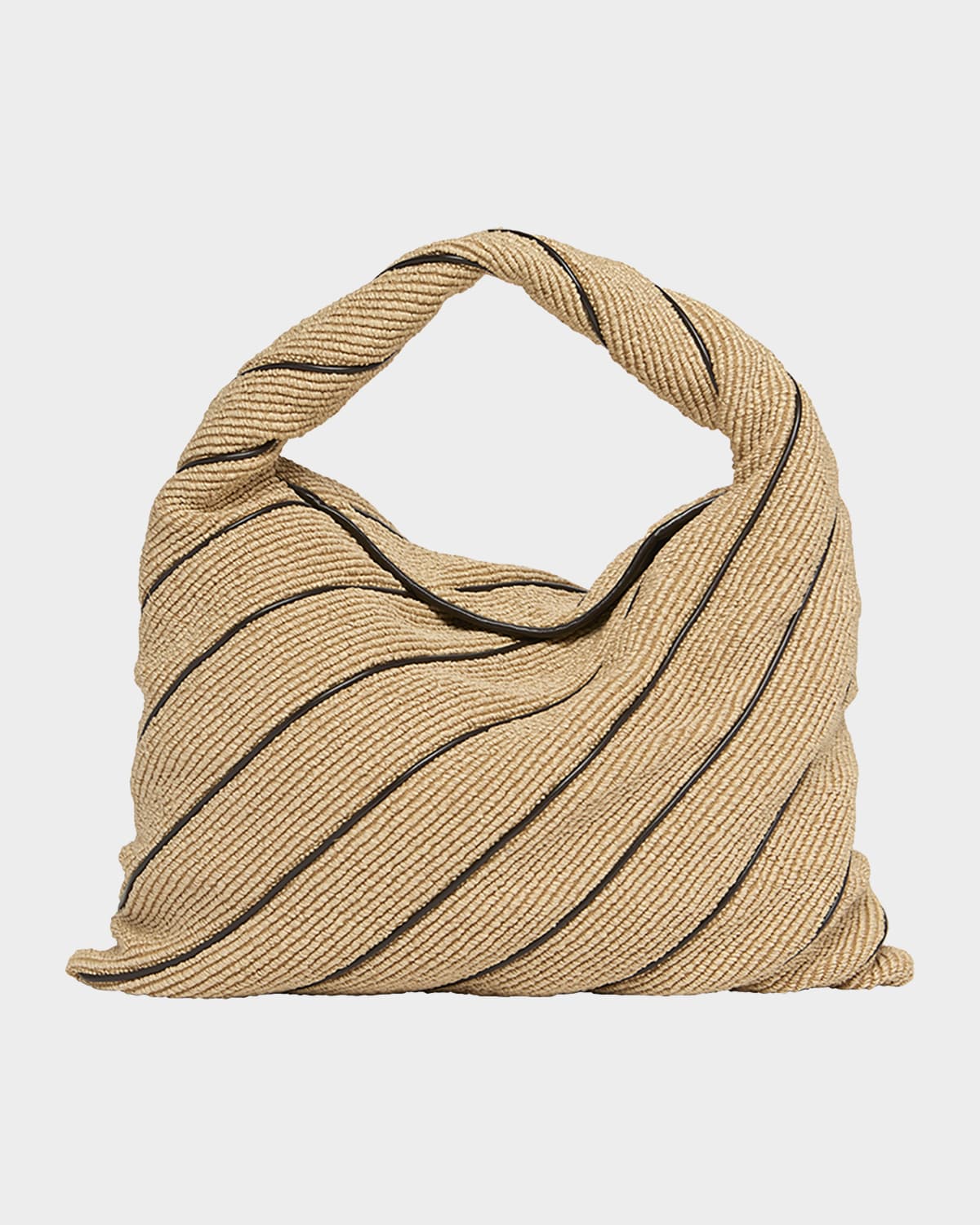 Bottega Veneta Hop Large Striped Shoulder Bag